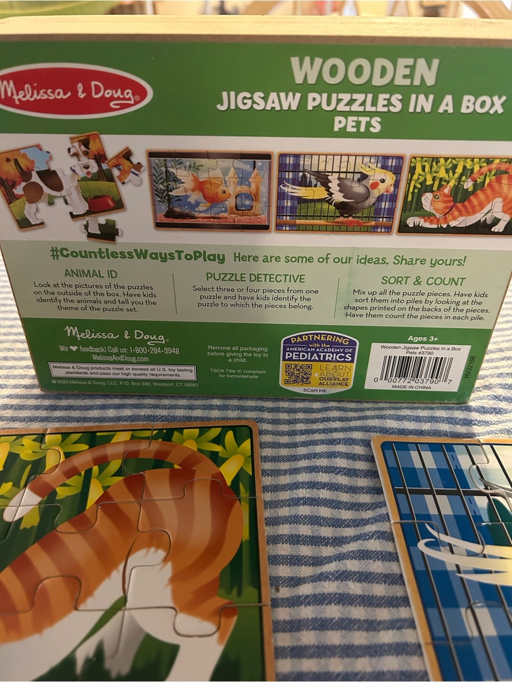 Melissa & Doug Wooden Puzzles In Box-Set Of 3 Boxes/12 Puzzles Total See Desc - Picture 7 of 14
